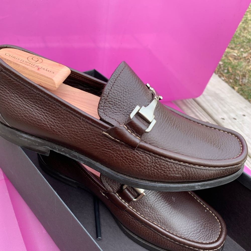 Allen Edmond Firenze 8.5 D brown loafer shoe